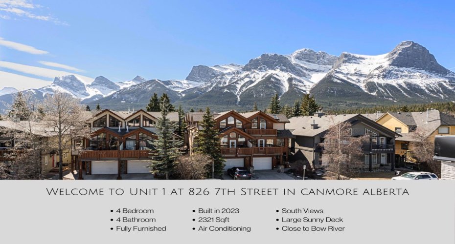 826 7th Street, Canmore, Alberta T1W 2C8, 4 Bedrooms Bedrooms, ,4 BathroomsBathrooms,Residential,For Sale,7th,A2206201