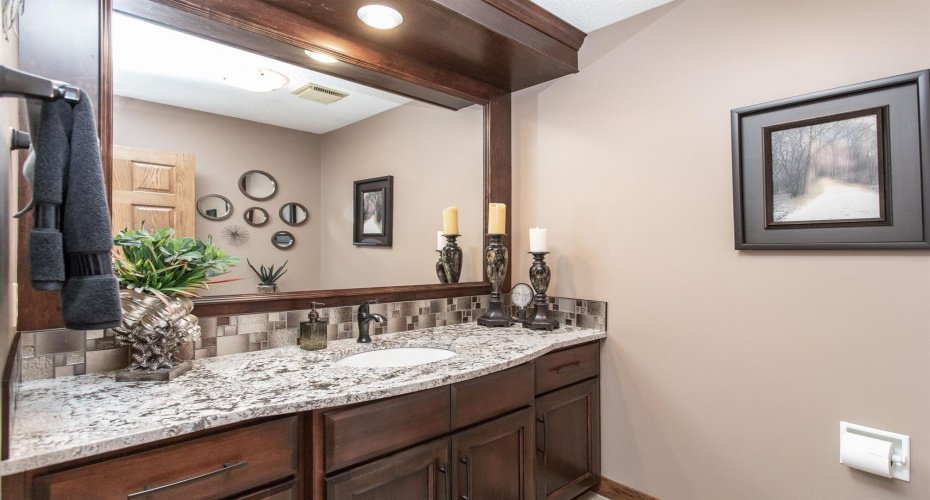 And 2 Piece Powder Room that's ideal for guests