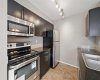 Upgraded granite countertops and newer stainless steel appliances