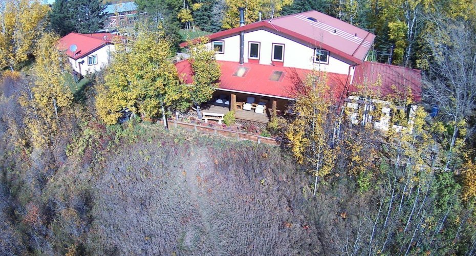 Aerial of main lodge