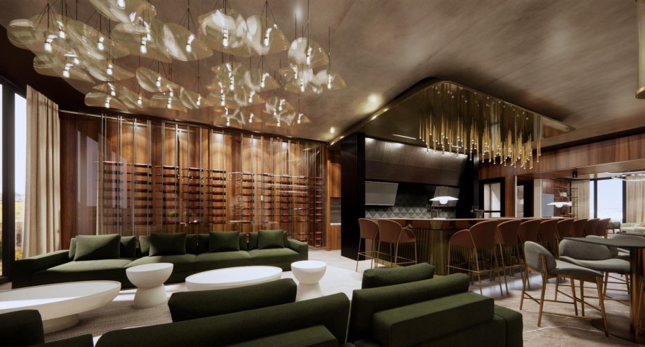Rendering of the sky lounge