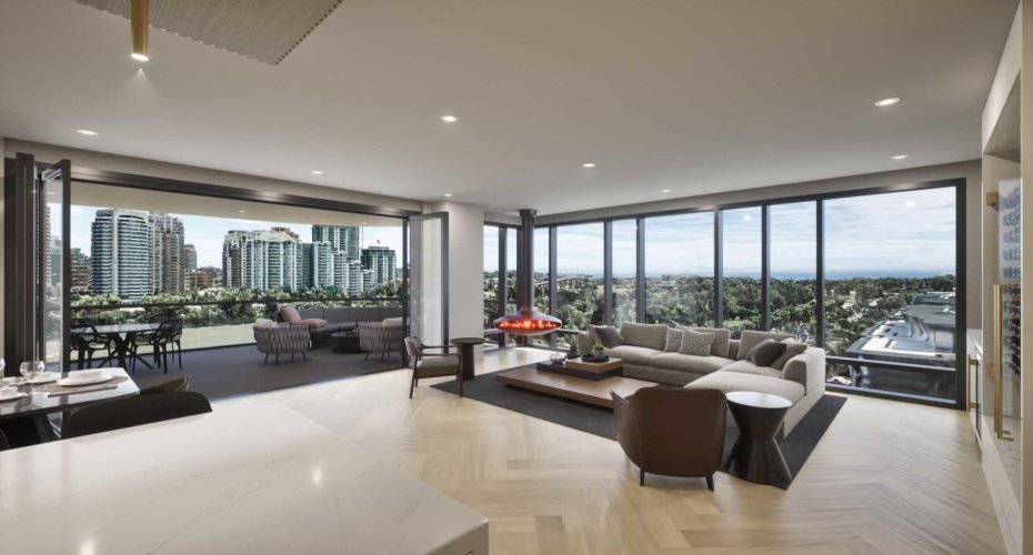 Rendering of the living room