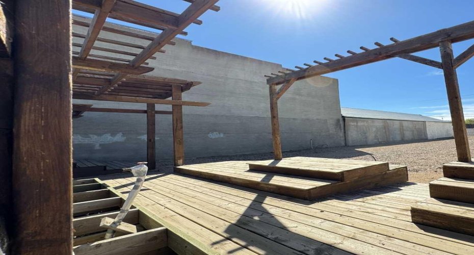 Side view only, this side lot is a different property