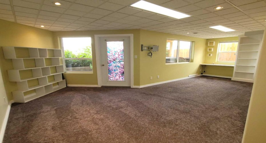Downstairs Library& Patio door