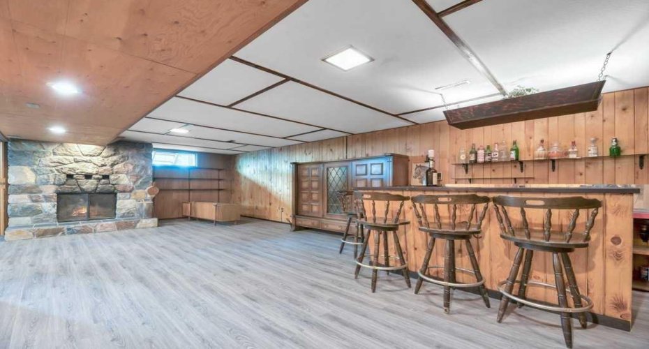 Wood Burning Fireplace in the Basement