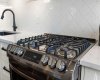 Sparkling clean gas stove