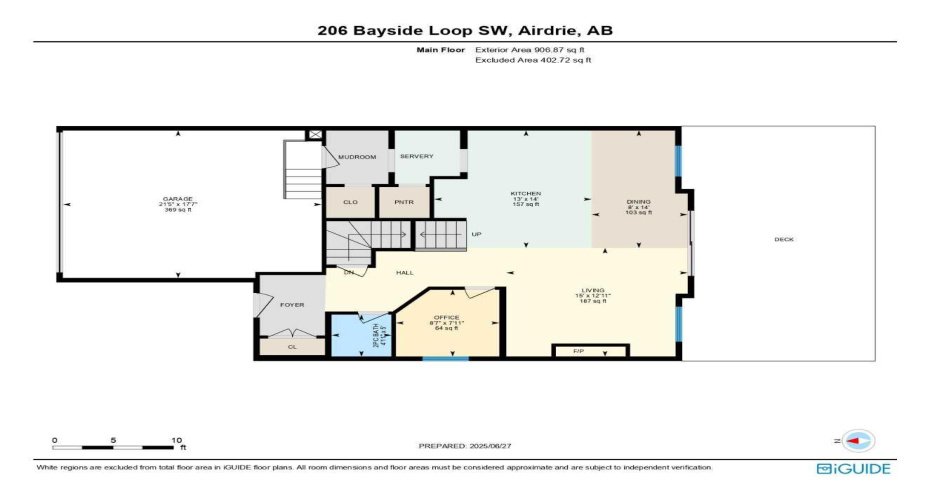 Main level floor plan