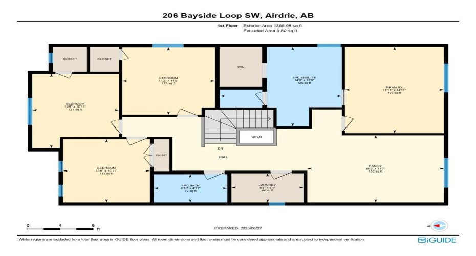 Second level floor plan