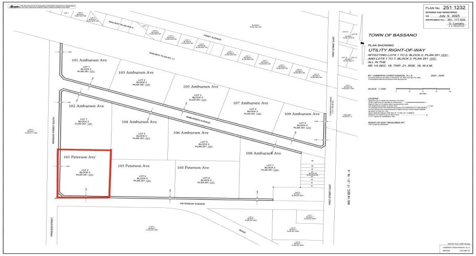 101 Peterson Avenue, Bassano, Alberta T0J 0B0, ,Land,For Sale,Peterson,A2241182