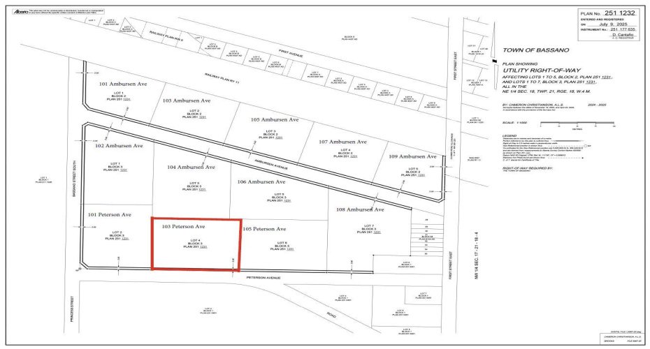 103 Peterson Avenue, Bassano, Alberta T0J 0B0, ,Land,For Sale,Peterson,A2241183