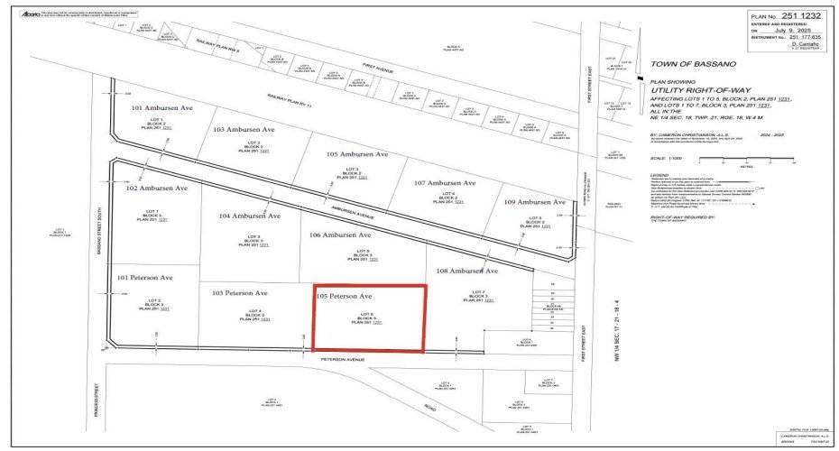 105 Peterson Avenue, Bassano, Alberta T0J 0B0, ,Land,For Sale,Peterson,A2241184