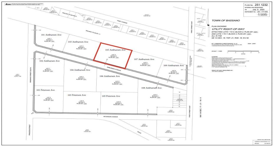 105 Ambursen Avenue, Bassano, Alberta T0J 0B0, ,Land,For Sale,Ambursen,A2241170