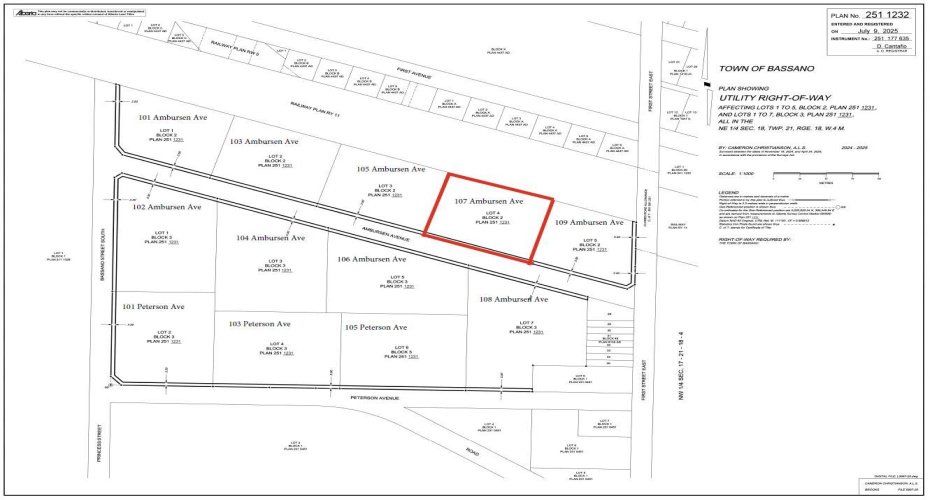 107 Ambursen Avenue, Bassano, Alberta T0J 0B0, ,Land,For Sale,Ambursen,A2241171