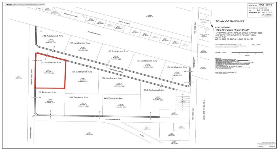 102 Ambursen Avenue, Bassano, Alberta T0J 0B0, ,Land,For Sale,Ambursen,A2241175