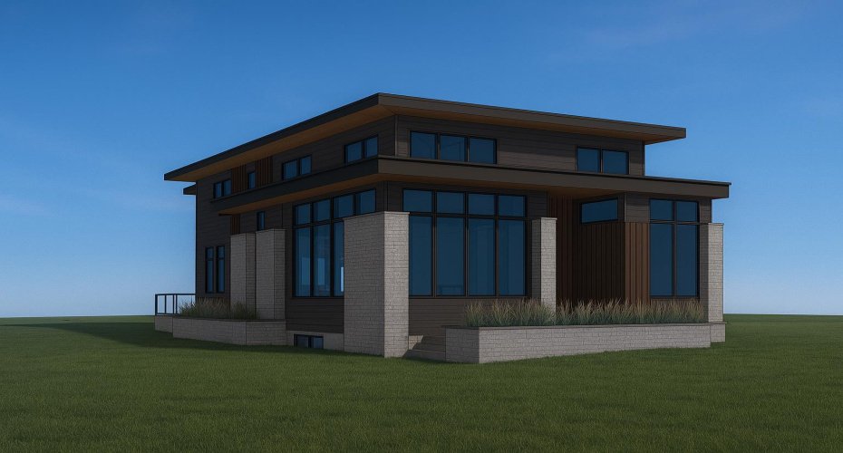 Rendering for a new custom home with approved DP!