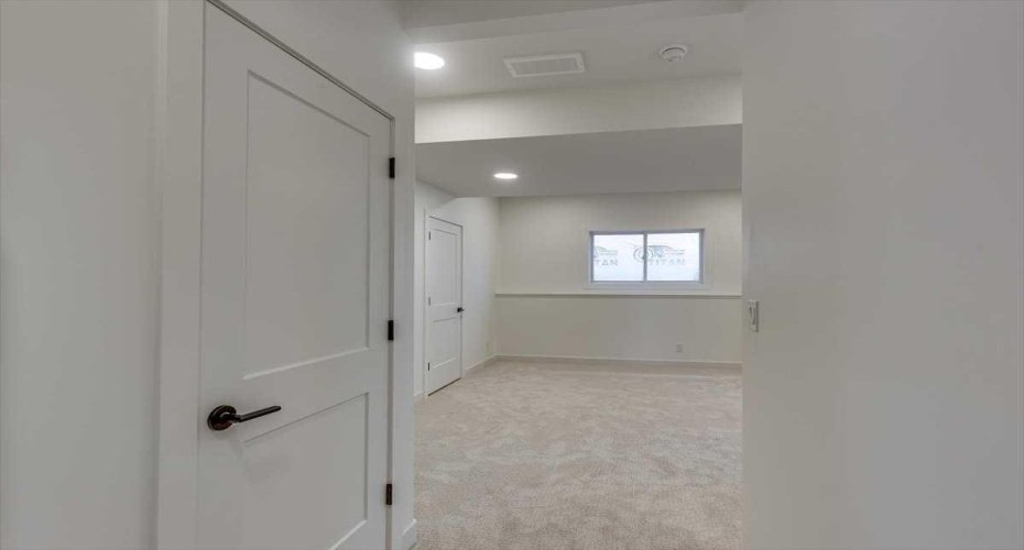 stairwell to family room view