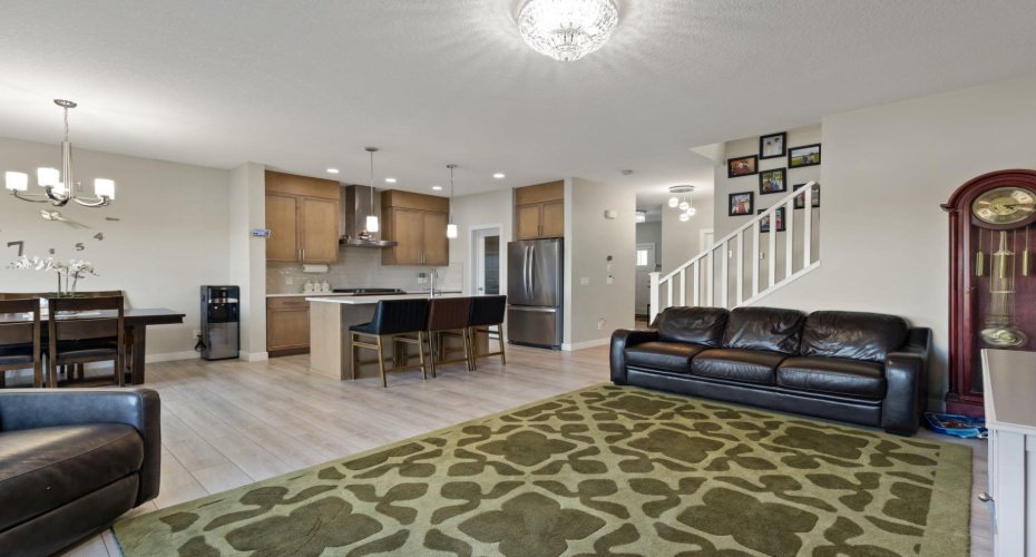 Living room and kitchen