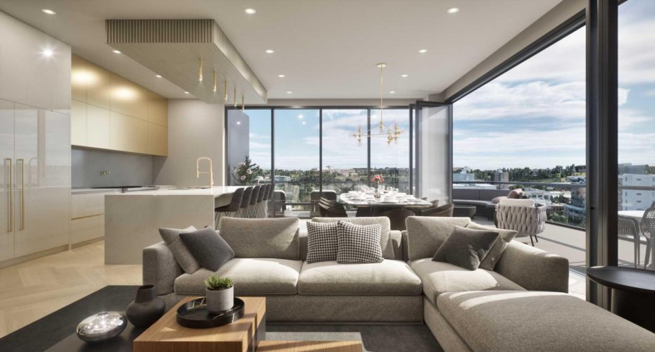 Rendering of Living Room