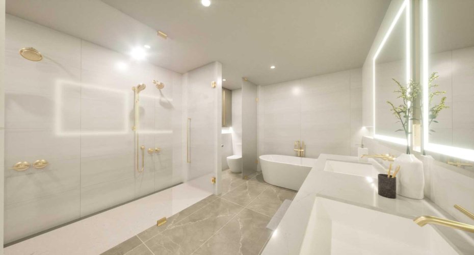 Rendering of Bathroom Vintage Modern