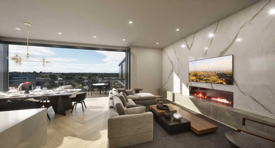 Rendering of Living Room