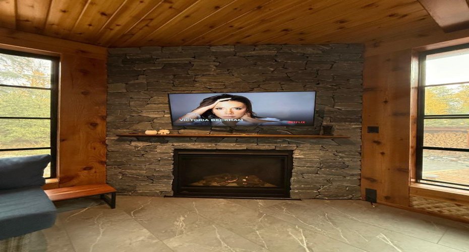 Covered Deck Gas Fireplace
