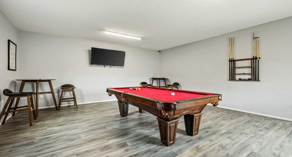 Clubhouse pool room