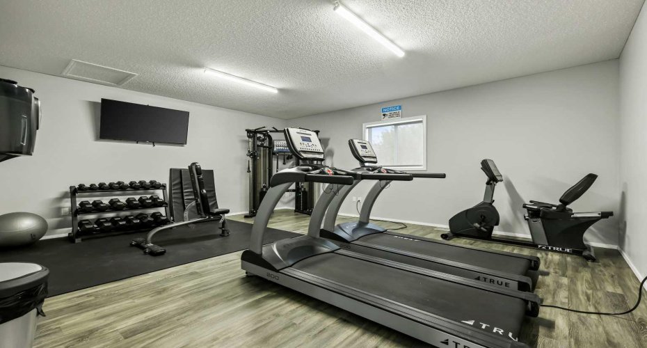 Well equipped exercise room