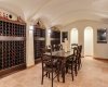 Wine cellar with barrel vaulted ceiling