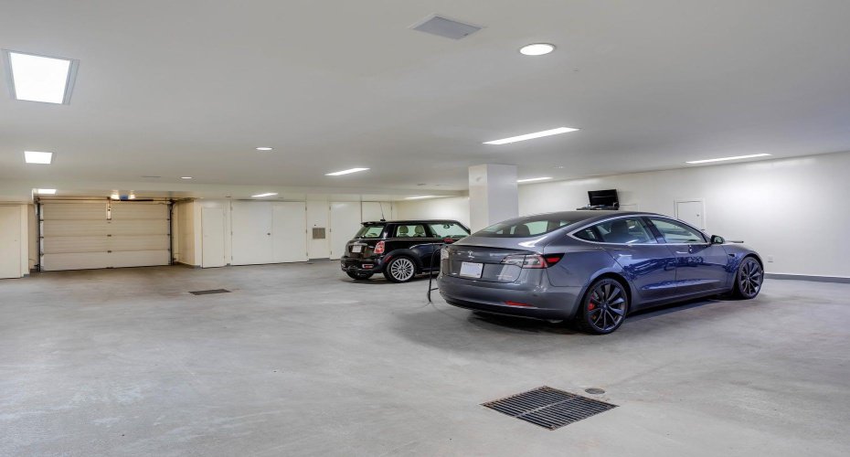 Under-drive parkade for car enthusiasts