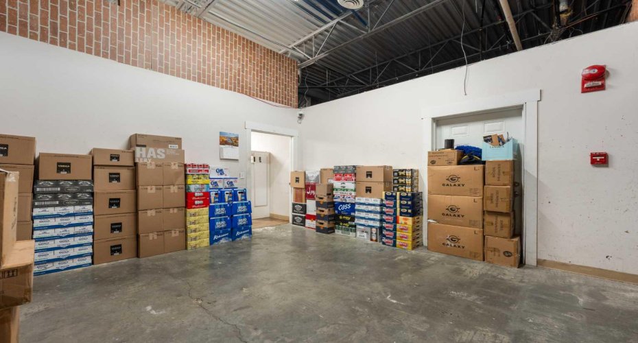 Back Room, for Storage, Deliveries  and Washroom