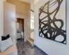Powder room off the entrance  foyer