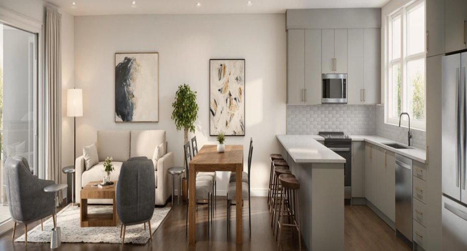 Rendering: Kitchen Living Dinning