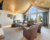 Living room with southwest facing windows