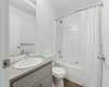 Main bath with tub and shower
