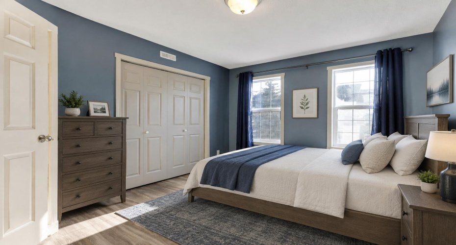 Virtually Staged Bedroom