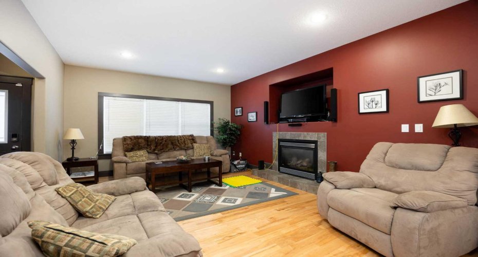 Living room with hardwood floors