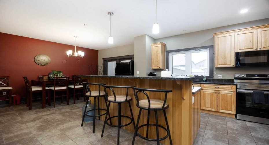 Kitchen Island with granite countertops