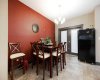 Dining room with doors to back covered deck