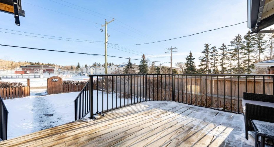 Spacious deck leading into the property