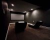 Beadement a theatre screen to show  rec space (home theatre)