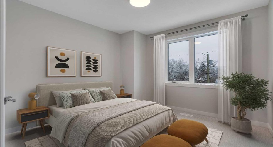 Second Bedroom Digitally Staged. Furniture Not Included.