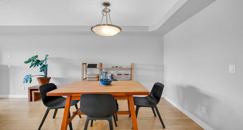 Dining room can accommodate a larger table for gatherings