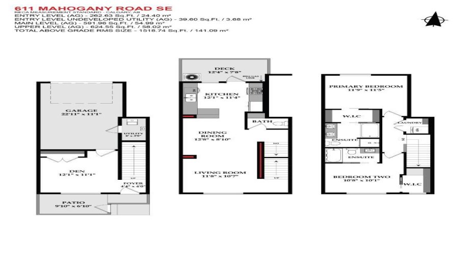 611 Mahogany Road, Calgary, Alberta T3M 3Y3, 2 Bedrooms Bedrooms, ,3 BathroomsBathrooms,Residential,For Sale,Mahogany,A2278057