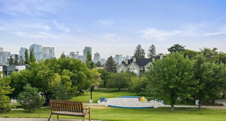 Come sit and relax as you  watch your  little ones play.  Terrific Skyline Views!