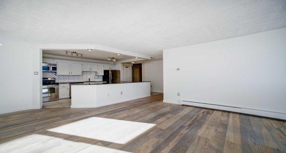 Living room facing kitchen
