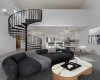 OPEN CONCEPT LIVING/DINING - virtually staged