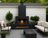 Example Photo of Backyard Fireplace (actual location and finishes will vary)
