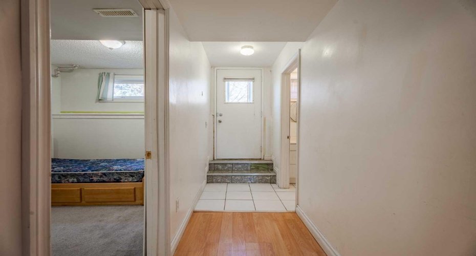 walkup door  from basement to private backyard