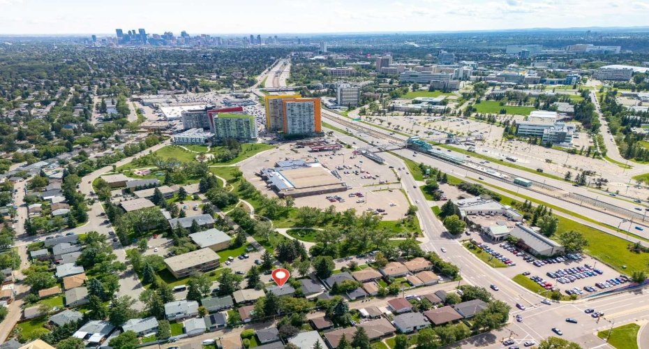 short walk to Brentwood LRT station, bus stops. U of C