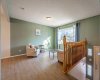 Bright east facing living room with high quality LVP flooring